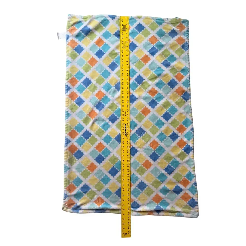 Little Miracles Costco Diamond Blue Green Yellow Baby Blanket Lovey *READ*